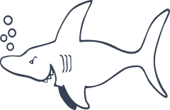 Laughing Shark Sticker