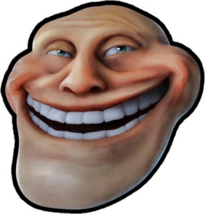 Laughing Troll Head Sticker