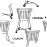 Laundry Basket Pattern Illustration Sticker