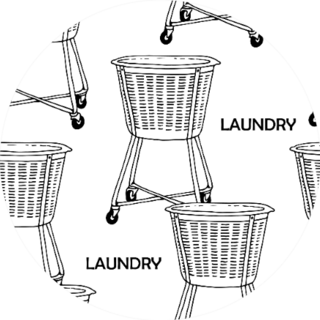 Laundry Basket Pattern Illustration Sticker