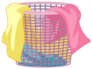 Laundry Basket With Clothes Illustration Dry Cleaner Sticker