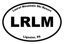 Laurel Mountain Ski Resort Oval Sticker