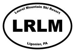 Laurel Mountain Ski Resort Oval Sticker