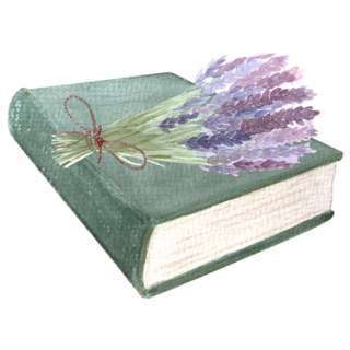 Lavender Book Sticker
