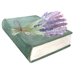 Lavender Book Sticker
