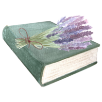 Lavender Book Sticker