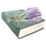Lavender Book Sticker
