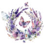Lavender Butterfly Sticker