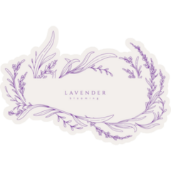 Lavender Calligraphy Sticker