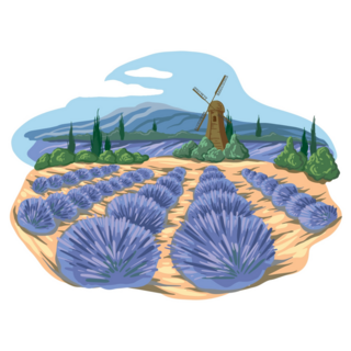 Lavender Country Sticker