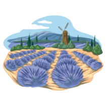 Lavender Country Sticker