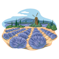 Lavender Country Sticker