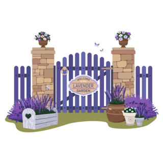 Lavender Farm Gate Sticker