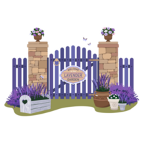 Lavender Farm Gate Sticker
