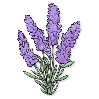 Lavender Flower Sticker