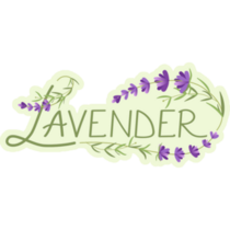 Lavender Font Logo Sticker