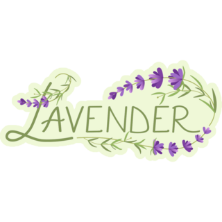Lavender Font Logo Sticker
