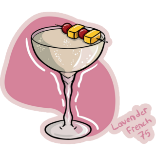 Lavender French 75 Sticker