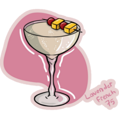 Lavender French 75 Sticker