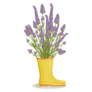 Lavender In Boot Sticker