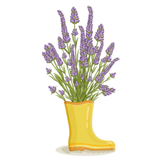 Lavender In Boot Sticker