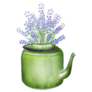 Lavender In Green Pot Sticker