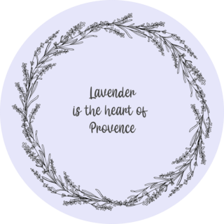 Lavender Leaves Circle Sticker