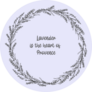 Lavender Leaves Circle Sticker