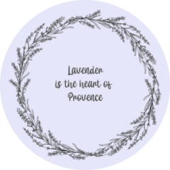 Lavender Leaves Circle Sticker