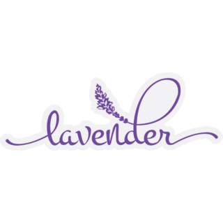 Lavender Lettering Sticker