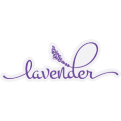 Lavender Lettering Sticker
