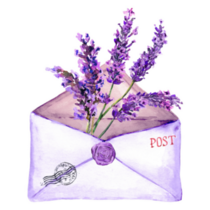 Lavender Postal Sticker