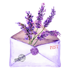 Lavender Postal Sticker
