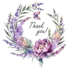 Lavender Postcard Sticker