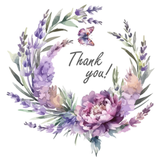 Lavender Postcard Sticker