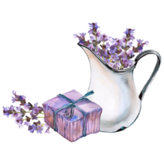 Lavender Soap Art Sticker