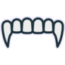 Lavender Vampire Fangs Sticker