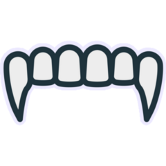 Lavender Vampire Fangs Sticker