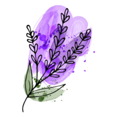 Lavender Watercolor Sticker
