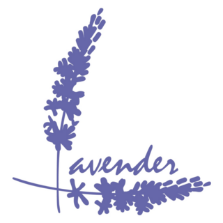 Lavender Word Logo Sticker