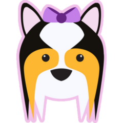 Lavender Yorkshire Terrier Sticker