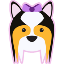 Lavender Yorkshire Terrier Sticker