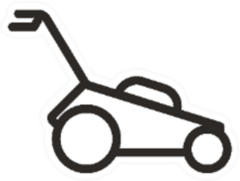 Lawn Garden Mower Landscaper Icon Sticker