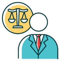Lawyer Rgb Color Icon Attorney Legal Representative Sticker