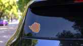 Layered Mandala Map Of Zimbabwe Sticker on a Rear Car Window (New) example