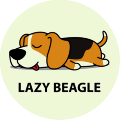Lazy Beagle Sticker