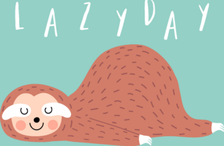 Lazy Day Sloth Sticker
