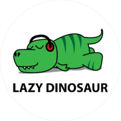 Lazy Dinosaur Sticker