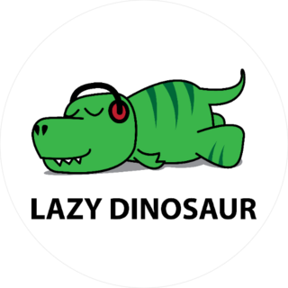 Lazy Dinosaur Sticker