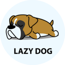 Lazy Dog Boxer Sticker